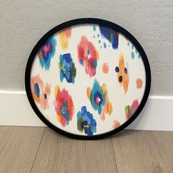 16” Round Solid Wood Multicolored Magnetic Board Memo Board w/ Magnets