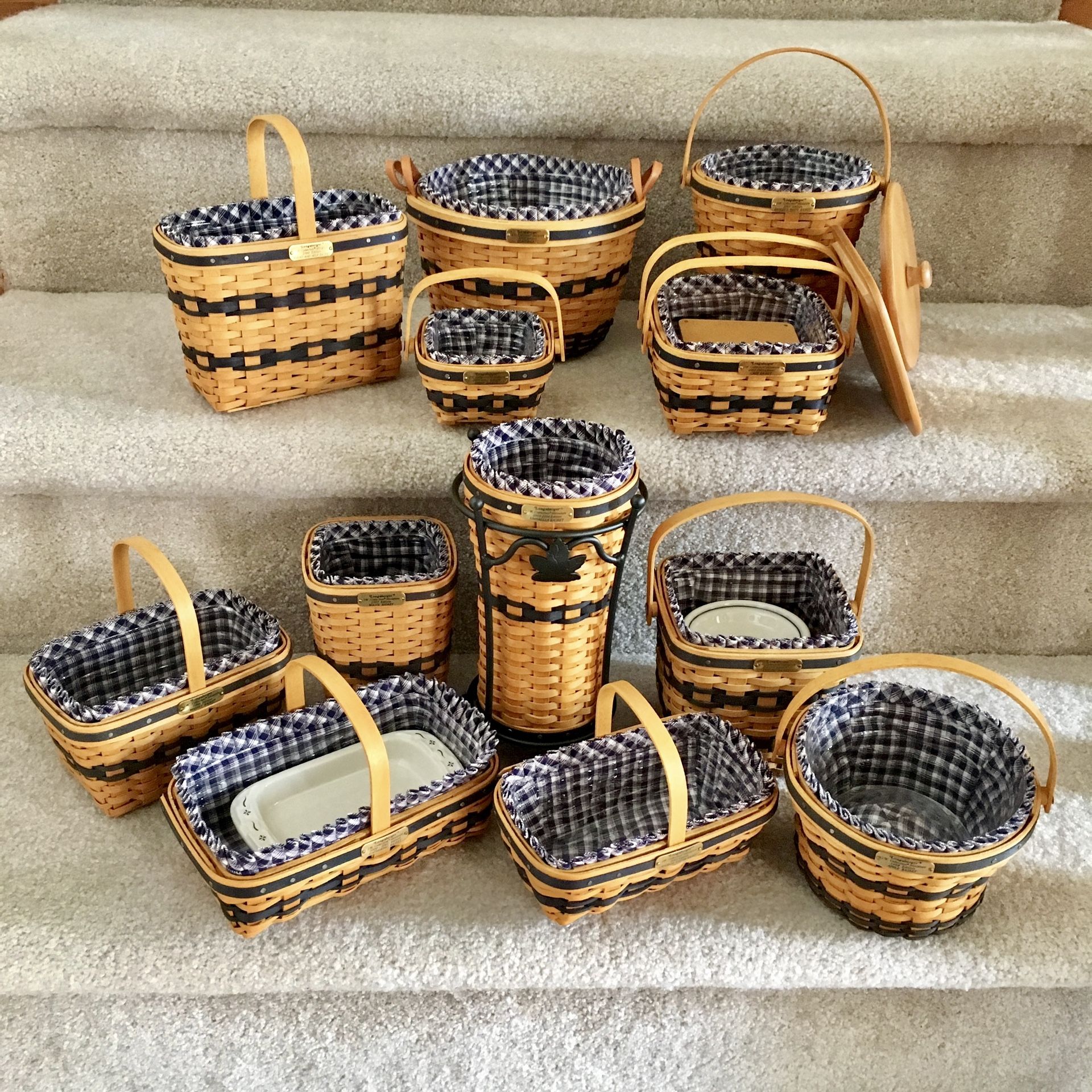 Longaberger JW Miniature Baskets-COMPLETE SET