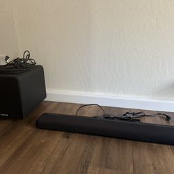 Yamaha Sound Bar + Polk Audio Subwoofer Set