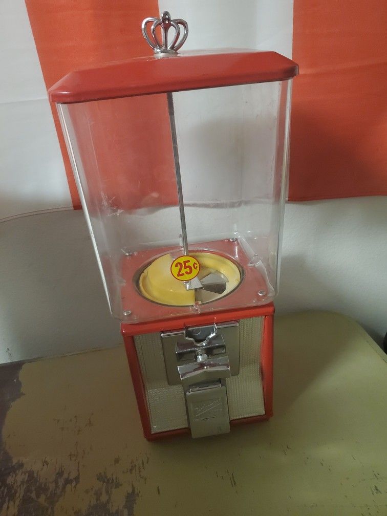 Metal Candy Dispenser Gumball Candy Vending Machine (NO KEY)