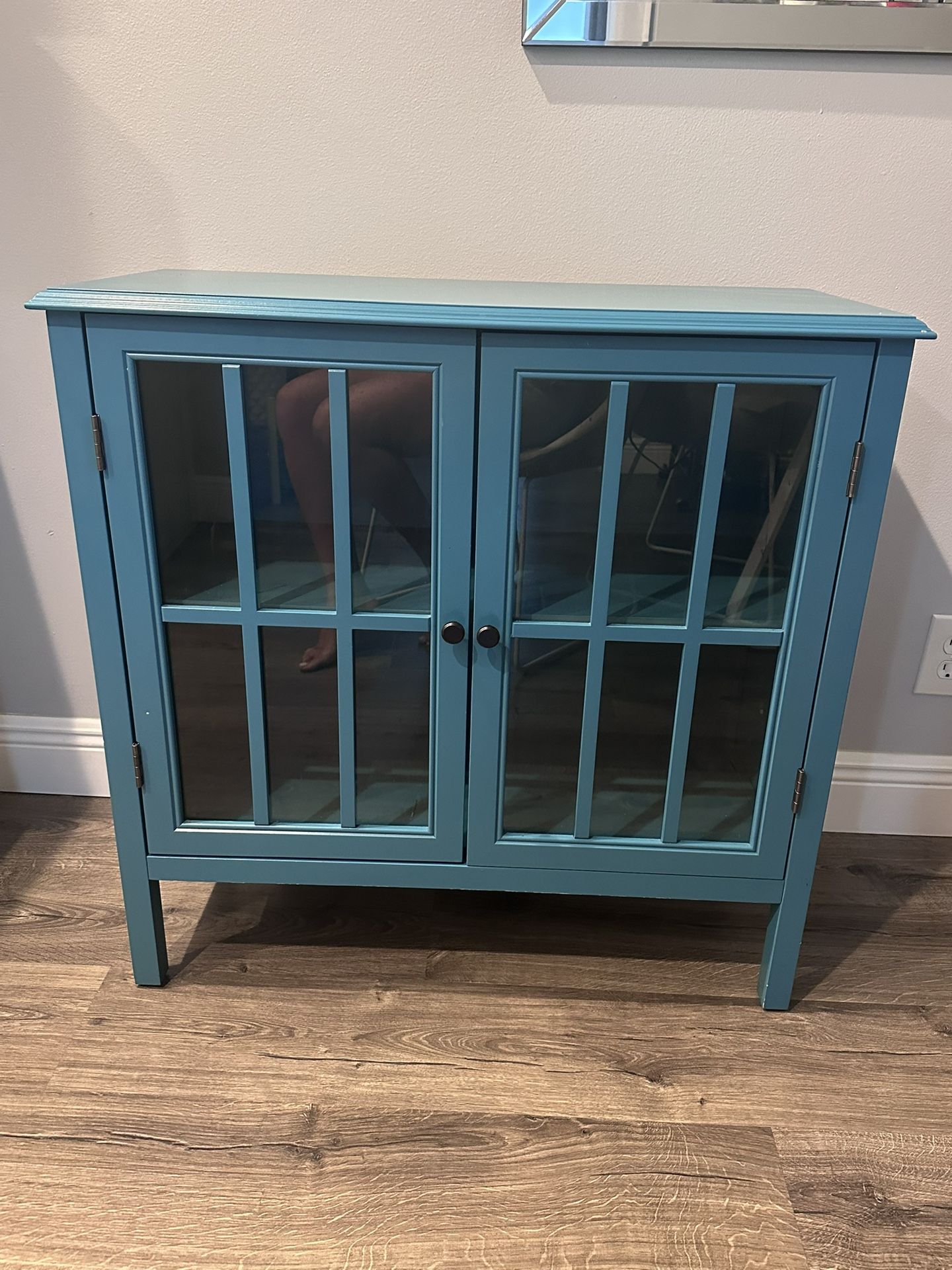 2 Shelve Cabinet Teal