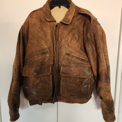 Vintage Leather Flight Jacket