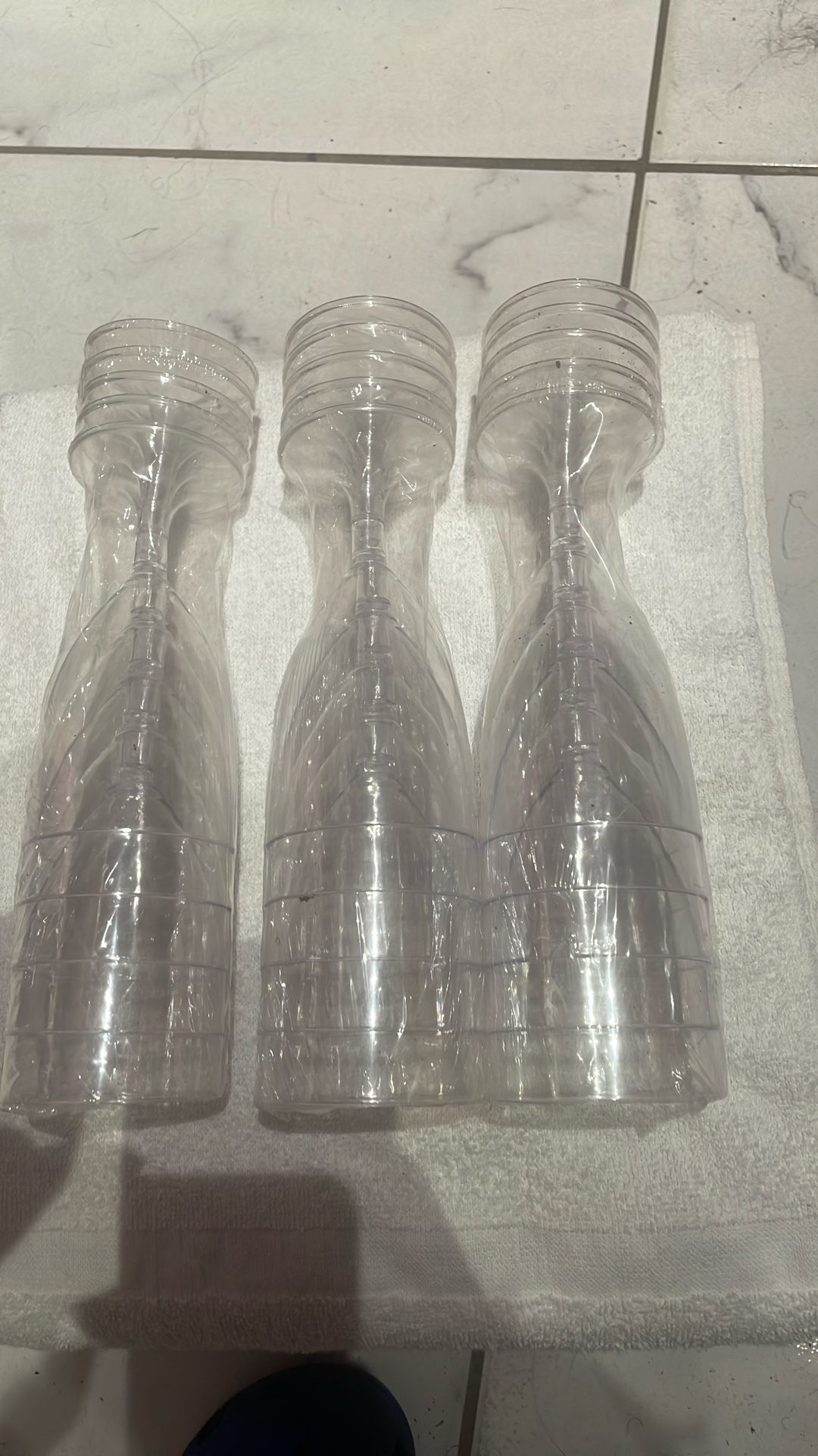 Clear Long Champagne Cups