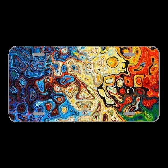 License Plate Novelty Car Front Texture Abstract Structure Color