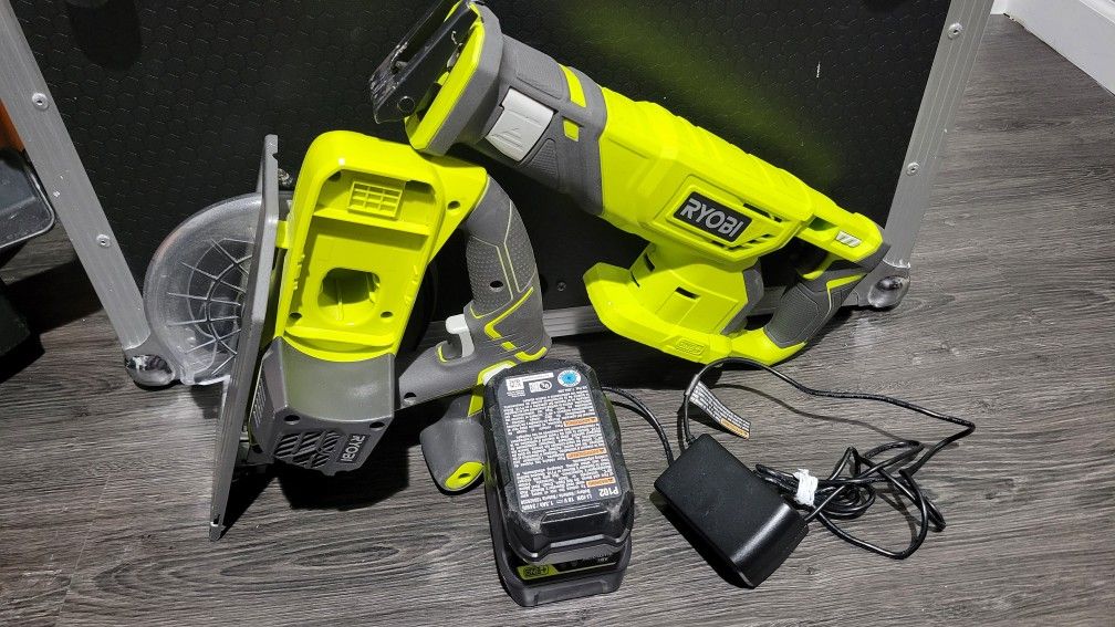 Ryobi Circular Saw,Reciprocating Saw & 1.3 Ah Battery And Charger