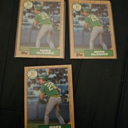 3 1987 Topps Mark Mcguire 