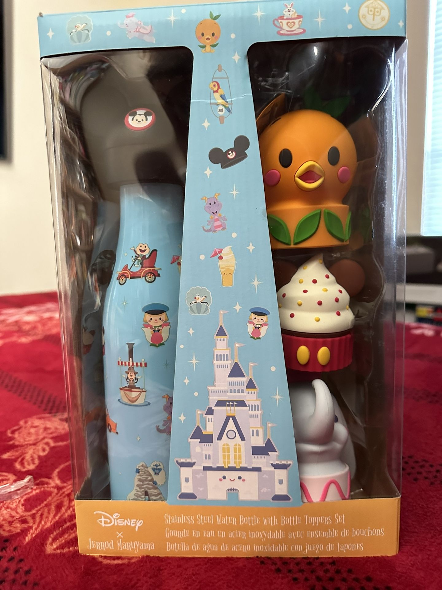 Disney X Jerrod Maruyama Stainless Steel Water Bottle With Toppers Set (Orange Bird)
