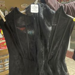 Dress Corset Black Lace With Gloves 