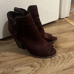Size 6.5 Burgundy Ankle Boots