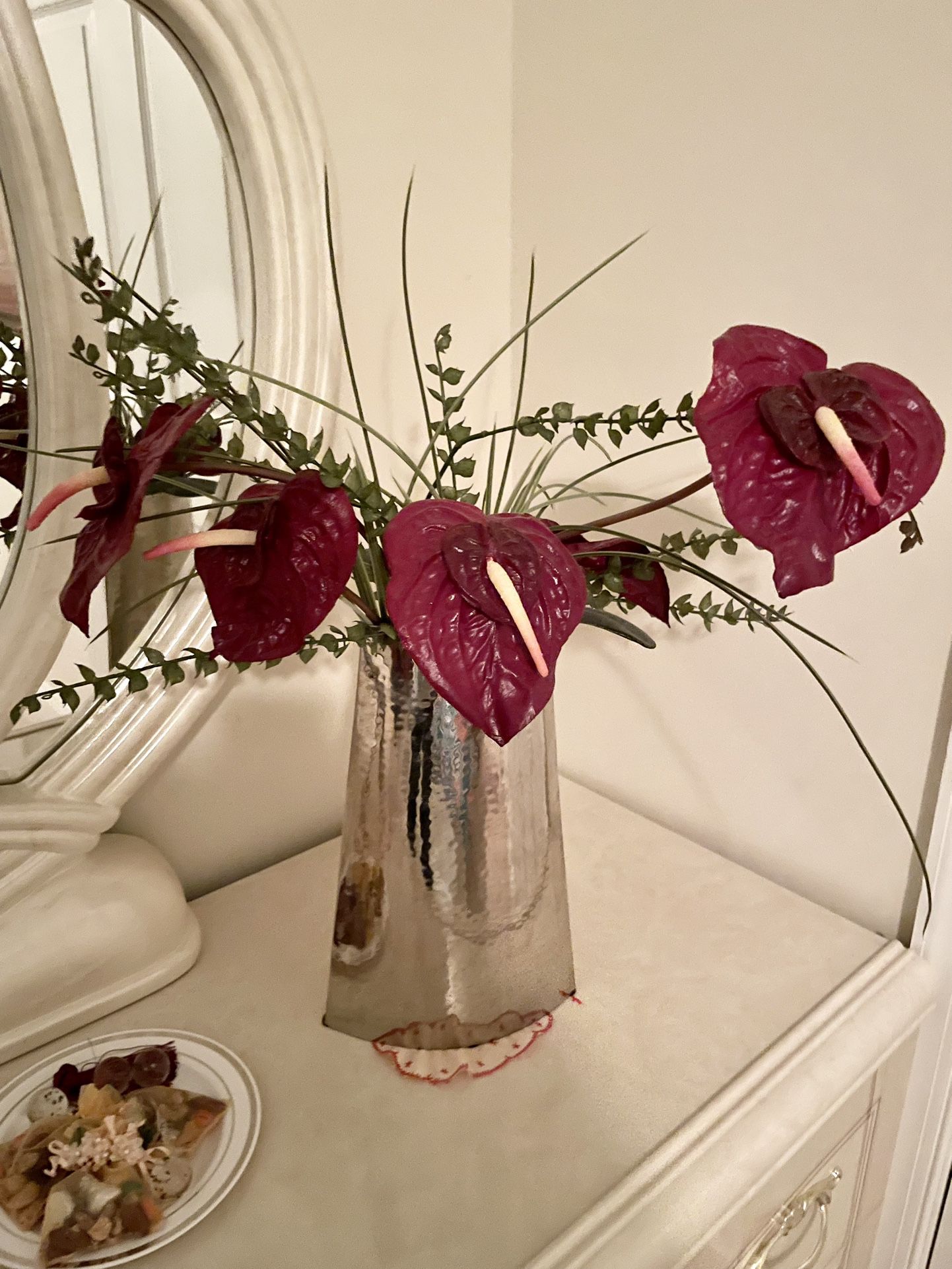 Vase Of Red Flowers (artificial) 