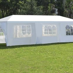 10 x 30 ft Canoppy Tent for Outdoor Celebrations with 6 Window Walls and 2 Zipper Walls