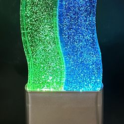 Groovy Wavy Dual Blue & Green Motion And Glitter Lamp—WORKS Perfectly!