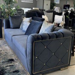 Selena Velvet Living Room Set / 2pc