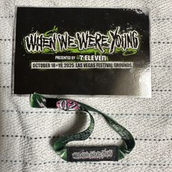 When we were young festival wristband sat oct 18