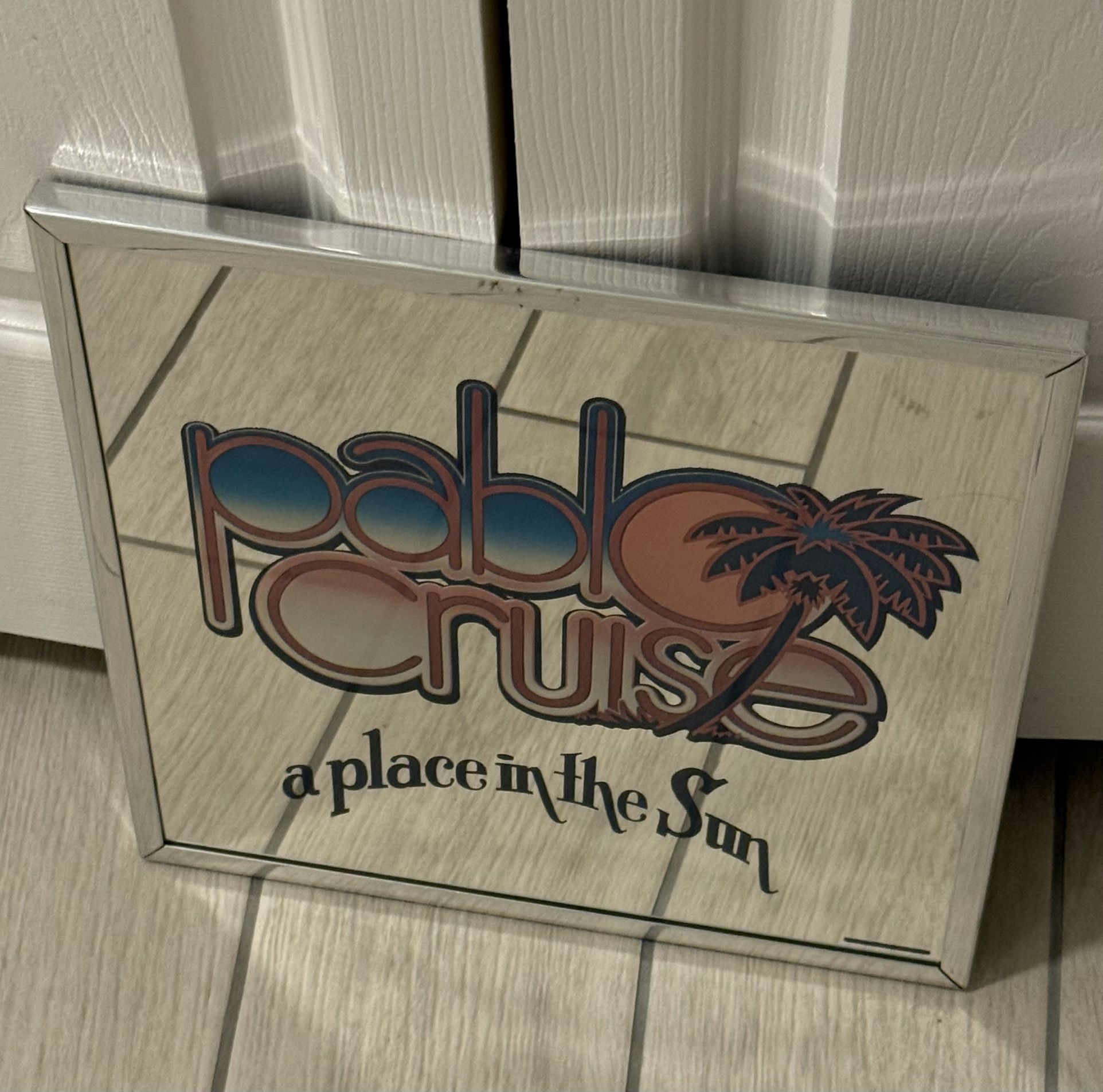 RARE Vintage Carnival Pablo Cruise a place in the sun Glass Mirror 1977