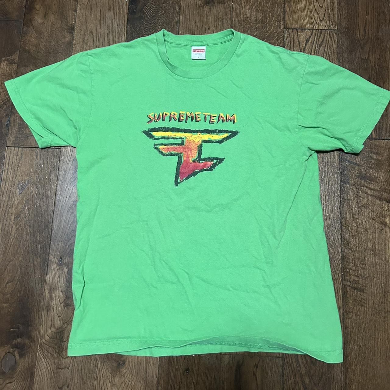 Supreme x FaZe clan green T shirt supreme Great lightly used