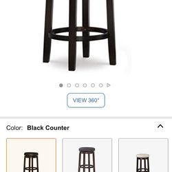 Linon Maya, 24", Black Counter Stool