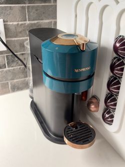 Nespresso Vertuo Next Coffee and Espresso Machine - Limited Edition Teal and Rose Gold