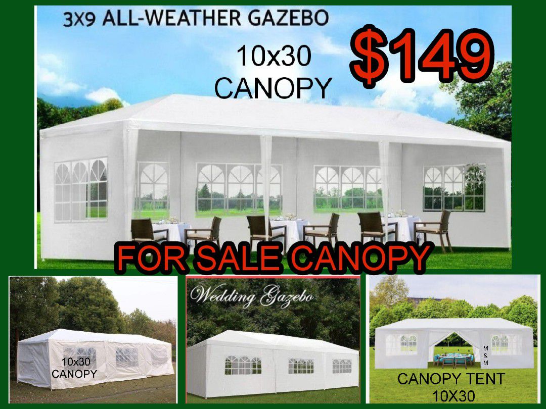 10x30 Canopy Tent Sidewalls Included 