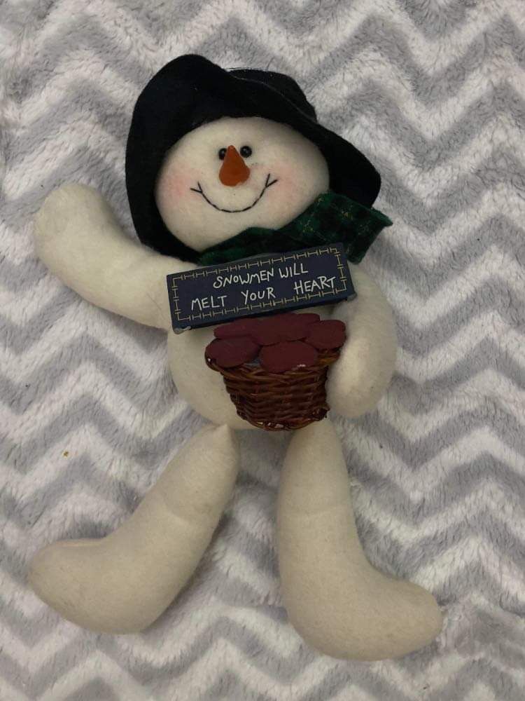 Terry's Village SNOWMEN WILL MELT YOUR HEART 13 Inch Christmas Plush Snowman