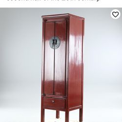 Chinese Cabinet Closet Cubby Red Furniture