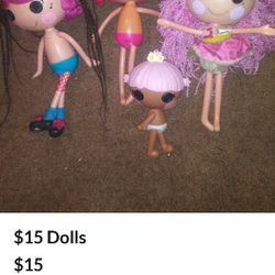 $15 Dolls. 