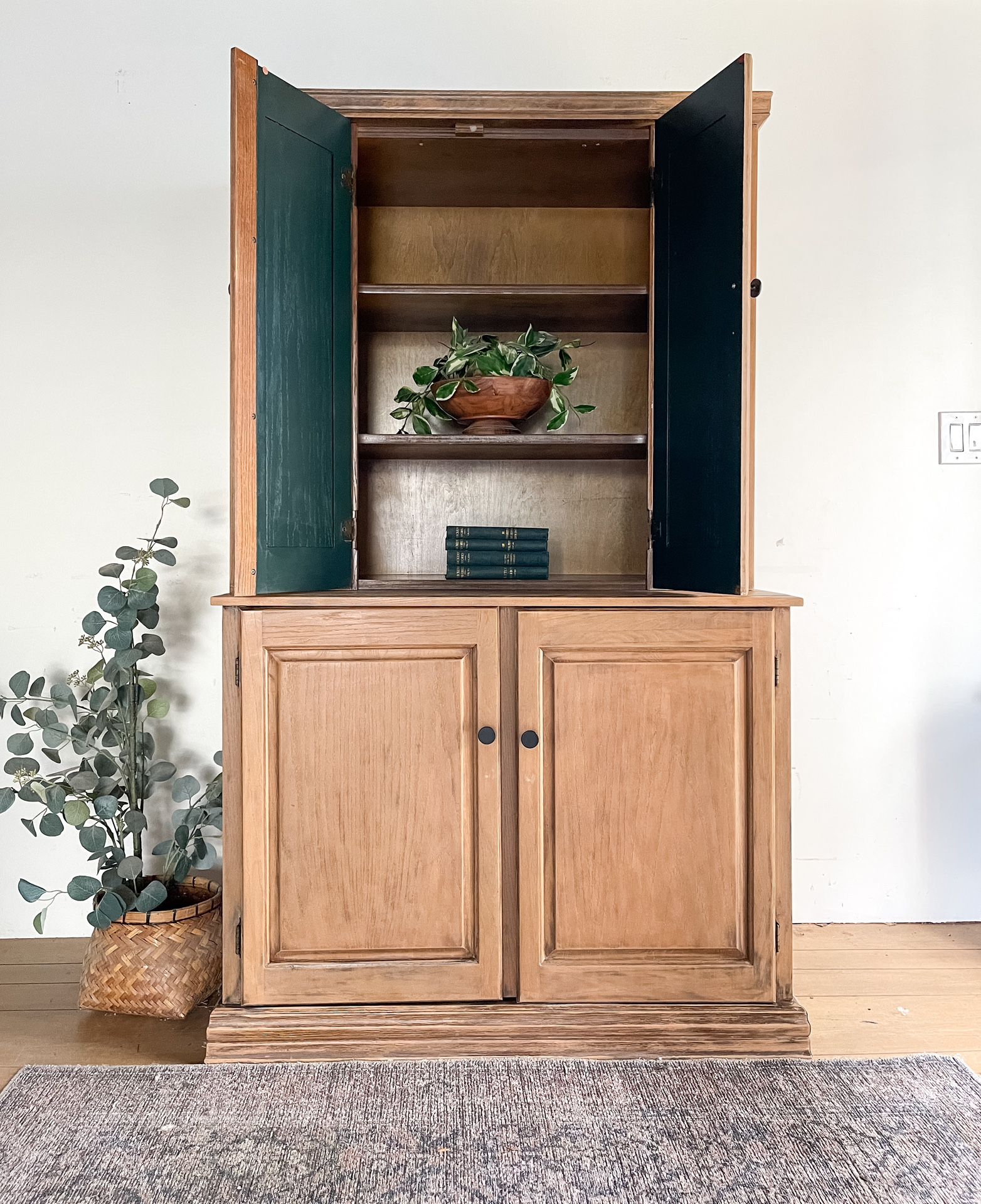 Wood Cabinet Hutch 