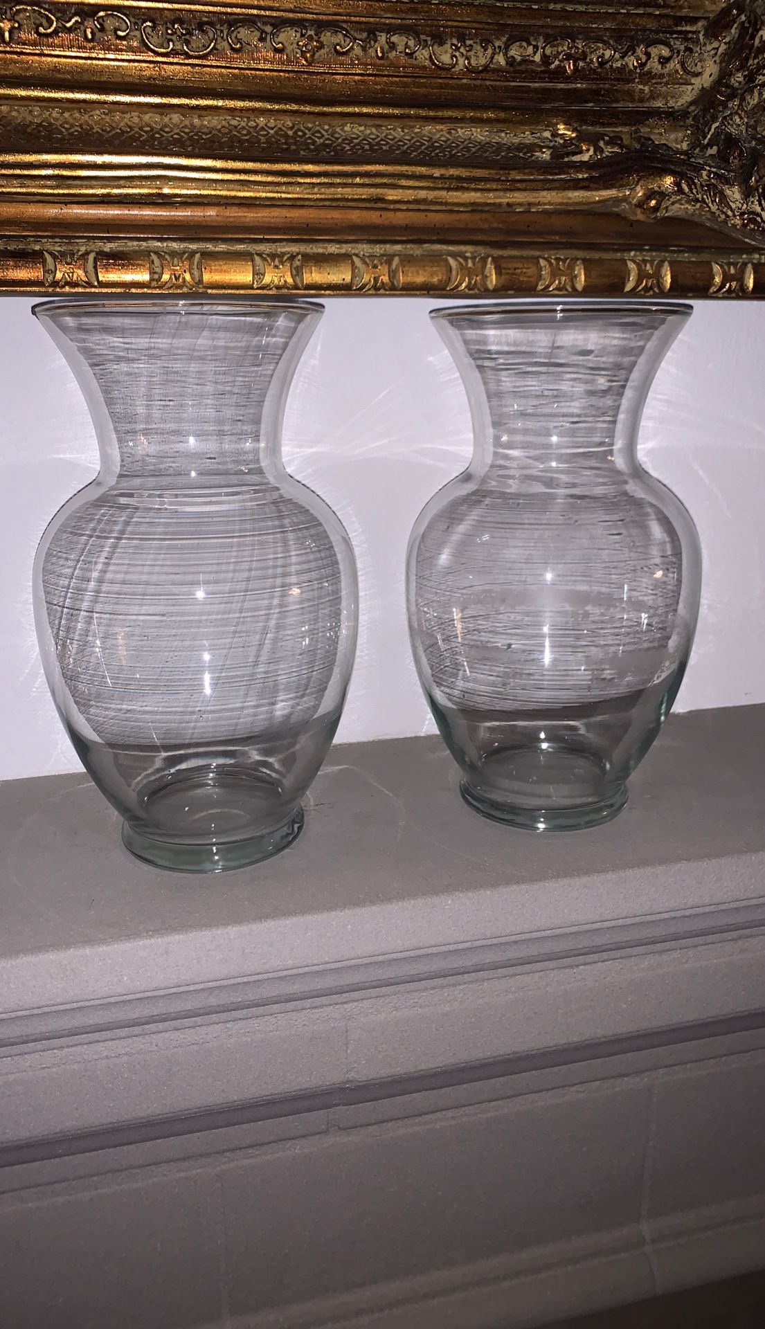 Beautiful glass flower vases