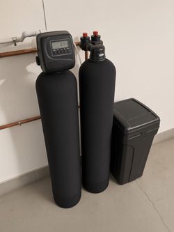 Custom New Salt Softener Dual Tank with Filtration + RO Alkaline Kitchen System