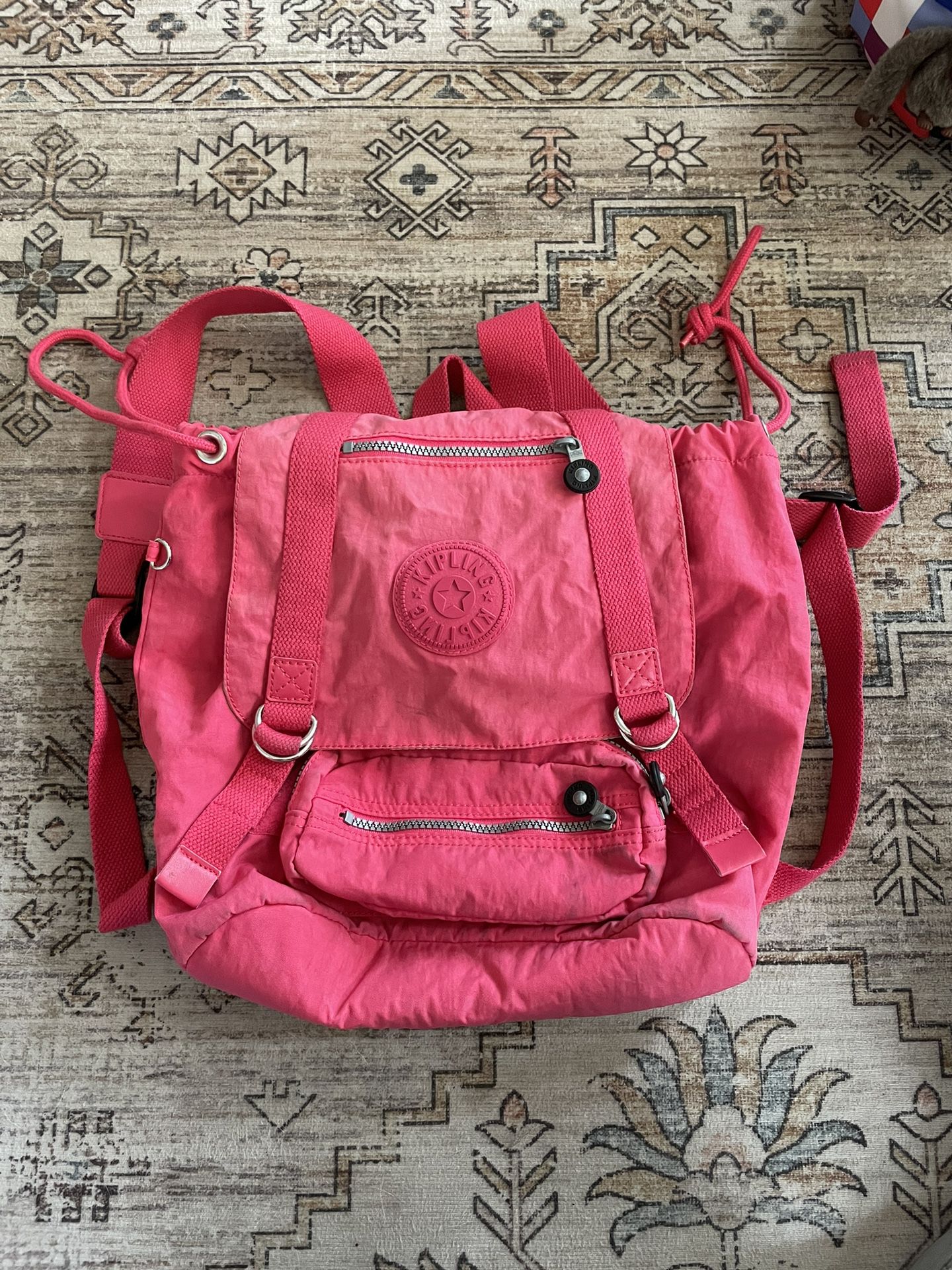 Kipling Hot Pink Backpack