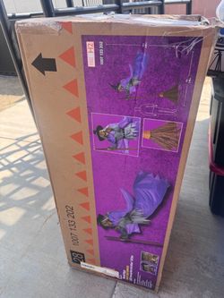 12 Ft Home Accents Holiday Animated LED Hovering Witch