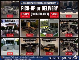 In stock  patio furniture in Houston