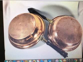 Manning bowman antique cooper pan set decorative