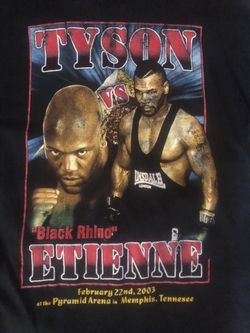 Mike Tyson vs Clifford Etienne Fight T-shirt Sz (XL)