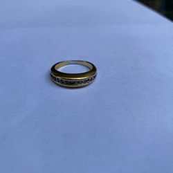 Plated Gold Ring 18k GE with Missing Stones