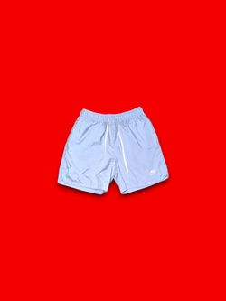 Nike sportswear woven flow mesh lined athletic shorts light blue mens small