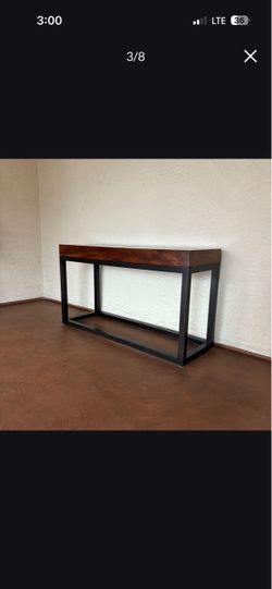 One Heavy Solid Wood Table Crate & Barrel Imported Handmade