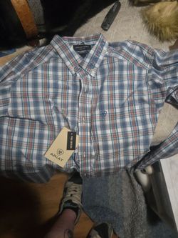 Men's Ariat Pro Series button down dress shirt (brand new) Size M Medium