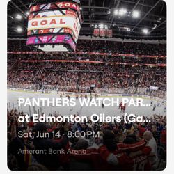 PANTHERS WATCH PARTY GAME 5 6/13 ONLY TWO TICKETS LEFT