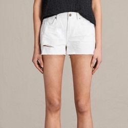 All Saints Rigger Lowe Women’s Shorts in Serene White 