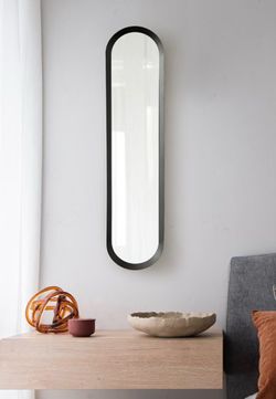 Kate And Laurel Niya Modern Slim Panel Wall Mirror, 10 X 40