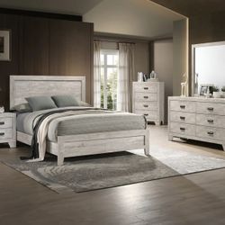 Whitewash Queen Bedroom Set