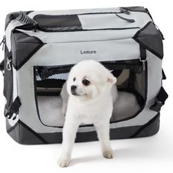 Light Gray collapsible dog crate