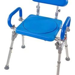 Folding Shower Chair with Rotating Swivel seat