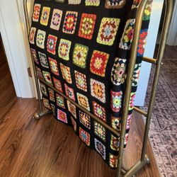 Vintage Brass Blanket Rack | Freestanding Rack
