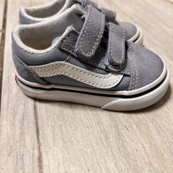 Baby Blue Vans - Size 4c 