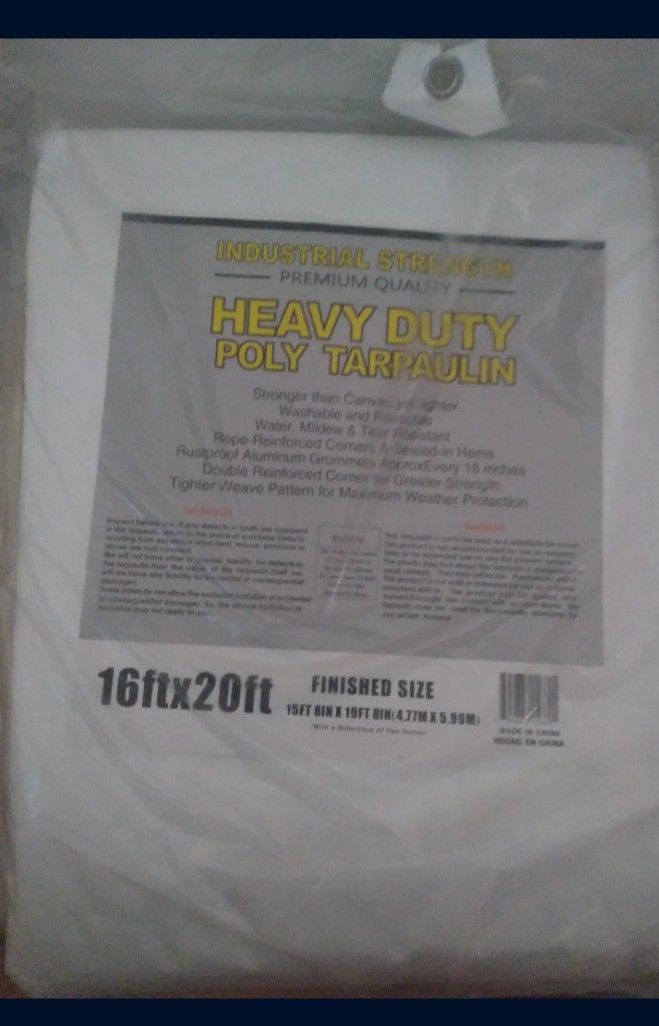16 X20ft. Heavy Duty White Tarp NEW $50.00,All Products : American Fashion Style Bags On Sale