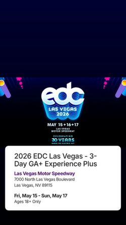 Selling 2 ga + EDC tickets