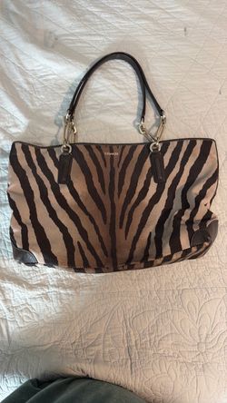 Coach brown zebra