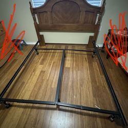 Queen Bed And Dresser. Old Condition But Still Has Life Left 